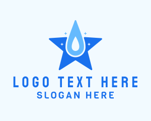 Star Cleaning Droplet Logo