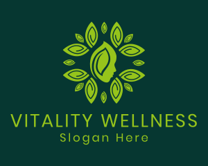 Leaves Face Wellness logo design