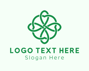 Texture - Green Cloverleaf Pattern logo design