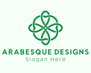 Green Cloverleaf Pattern logo design