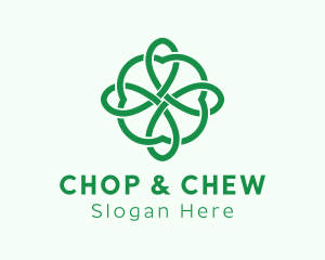 Texture - Green Cloverleaf Pattern logo design