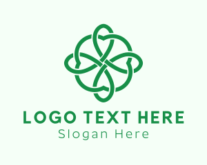Modiste - Green Cloverleaf Pattern logo design
