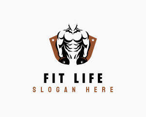 Muscle Weightlifting Fitness logo design