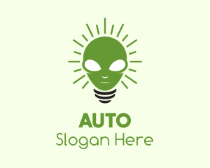 Alien Light Bulb Logo