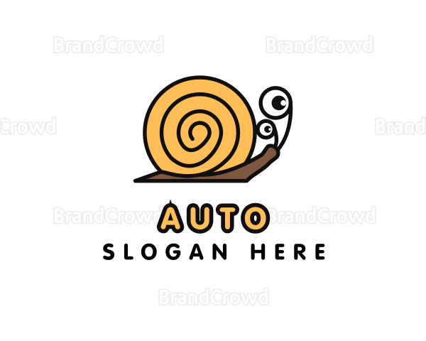 Cartoon Shell Snail Logo
