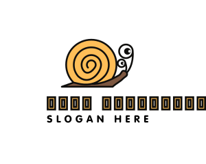 Mascot - Cartoon Shell Snail logo design