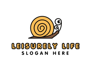 Cartoon Shell Snail logo design