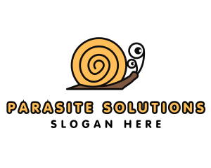 Parasite - Cartoon Shell Snail logo design