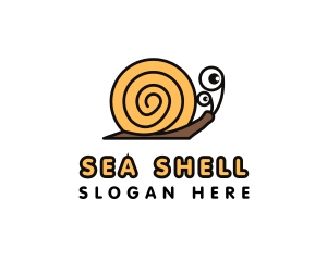 Shell - Cartoon Shell Snail logo design