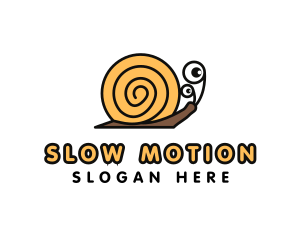 Snail - Cartoon Shell Snail logo design