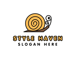 Cartoon - Cartoon Shell Snail logo design