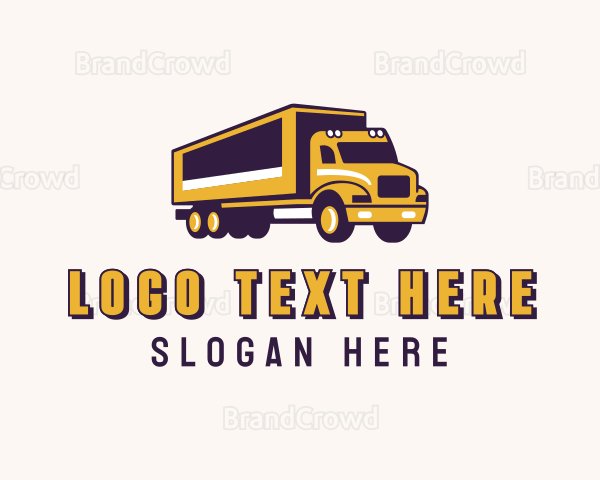 Logistics Cargo Truck Logo