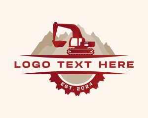 Heavy Duty - Excavator Industrial Construction logo design