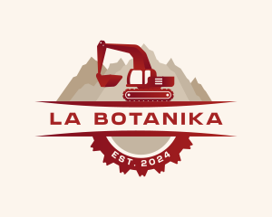Backhoe - Excavator Industrial Construction logo design