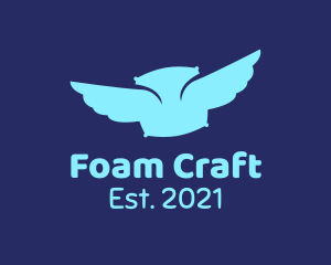 Foam - Blue Pillow Wings logo design