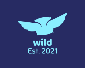 Blue - Blue Pillow Wings logo design