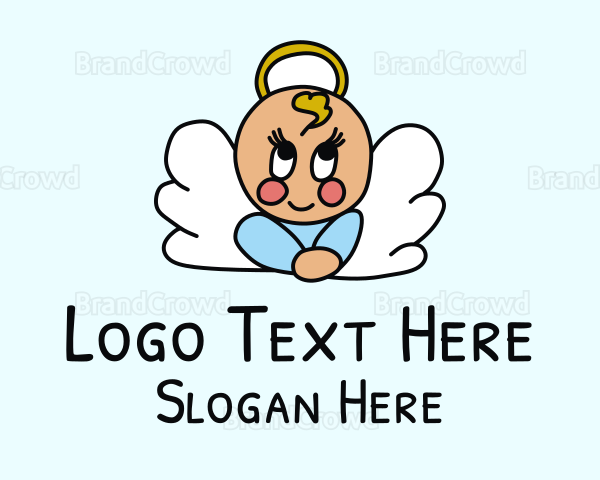 Cute Baby Angel Logo