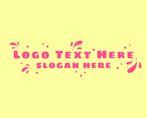 Happy - Playful Swoosh Dots logo design