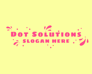 Dot - Playful Swoosh Dots logo design