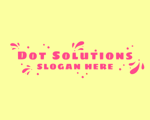 Playful Swoosh Dots logo design