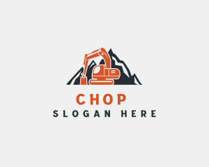 Mountain - Mountain Excavator Mining Machinery logo design