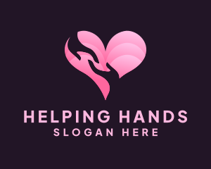 Helping Heart Support Care logo design