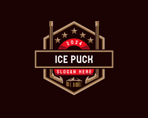 Sports Hockey Puck logo design