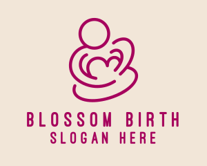 Obstetrics - Magenta Mom Breastfeeding logo design