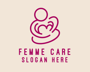 Gynecology - Magenta Mom Breastfeeding logo design