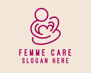 Gynecologist - Magenta Mom Breastfeeding logo design