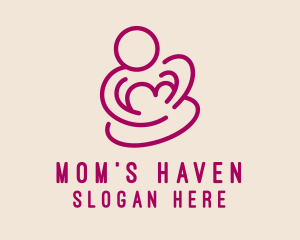 Magenta Mom Breastfeeding logo design