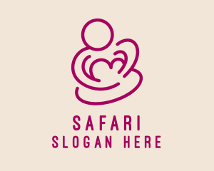 Parent - Magenta Mom Breastfeeding logo design