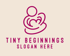 Neonatal - Magenta Mom Breastfeeding logo design