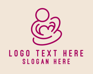 Gynecologist - Magenta Mom Breastfeeding logo design