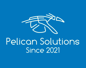 Pelican - Minimalist Albatross Bird logo design