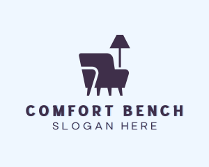 Bench - Chair Lamp Furniture logo design