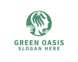 Green Wellness Head  logo design