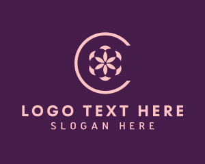 Modern - Simple Flower Letter C logo design