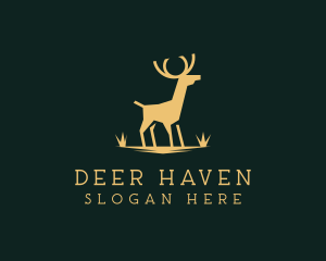 Gold Deer Antler logo design