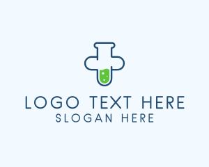 Pharma - Test Tube Cross logo design