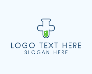 Scientific Research - Test Tube Cross logo design