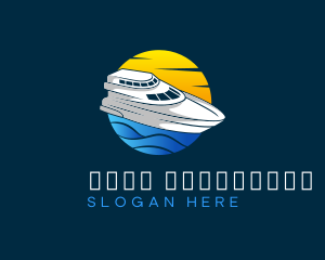 Ocean - Sunset Sea Yacht logo design