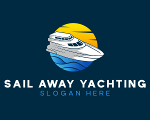 Sunset Sea Yacht logo design