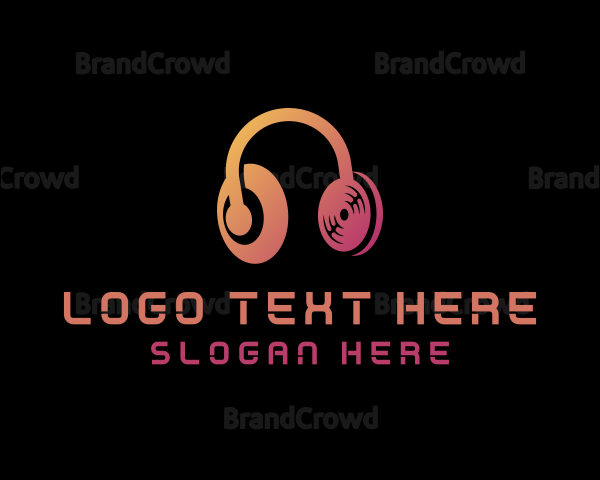 Music Headphones DJ Logo