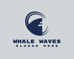 Shark Fin Circle logo design