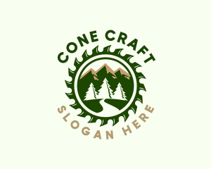 Lumber Tree Sawmill logo design