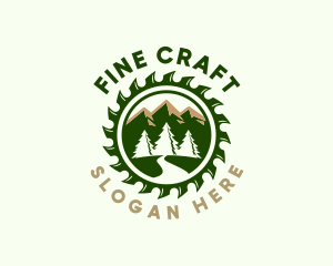 Lumber Tree Sawmill logo design