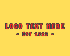 Red And Yellow - Medieval German Font Text logo design