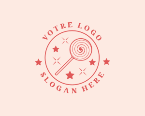 Lollipop Candy Sparkle Logo