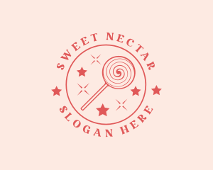 Lollipop Candy Sparkle logo design